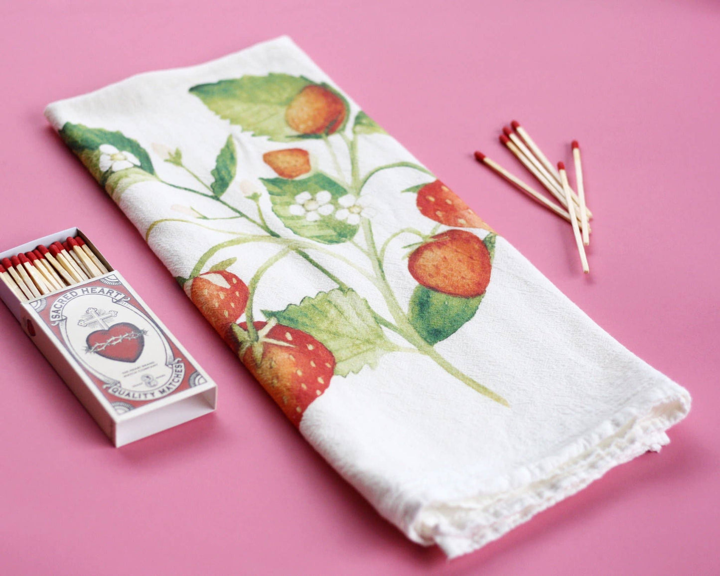 Strawberries Tea Towel