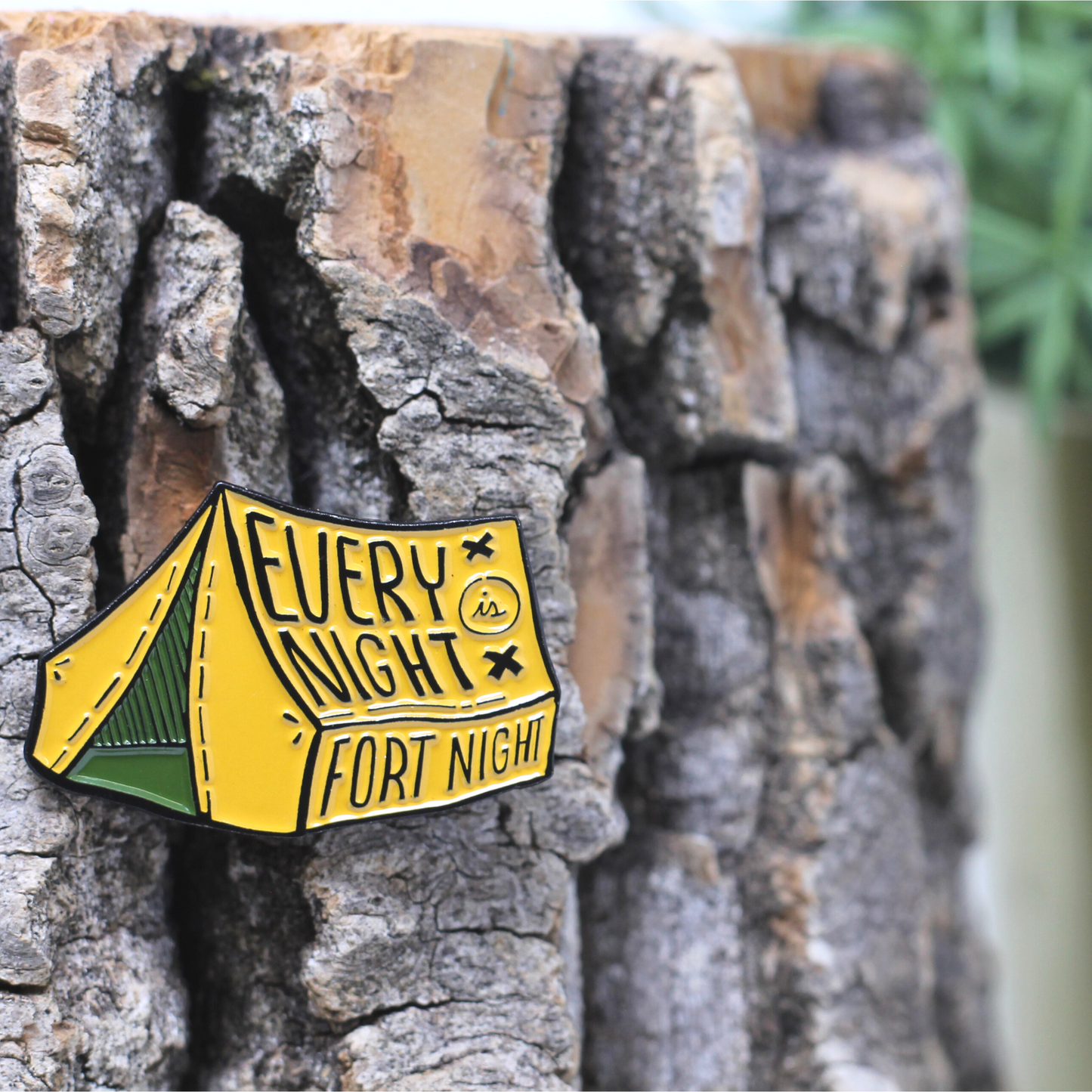 Take Cover Enamel Outdoor Tent Pin