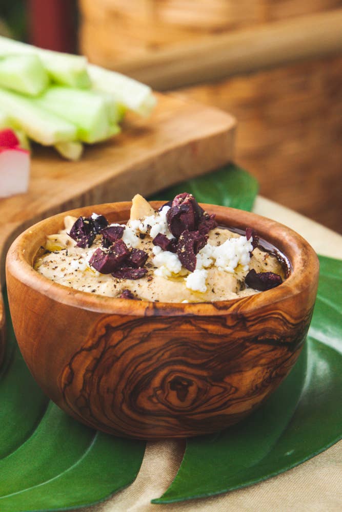 Small Olive Wood Dip Bowl