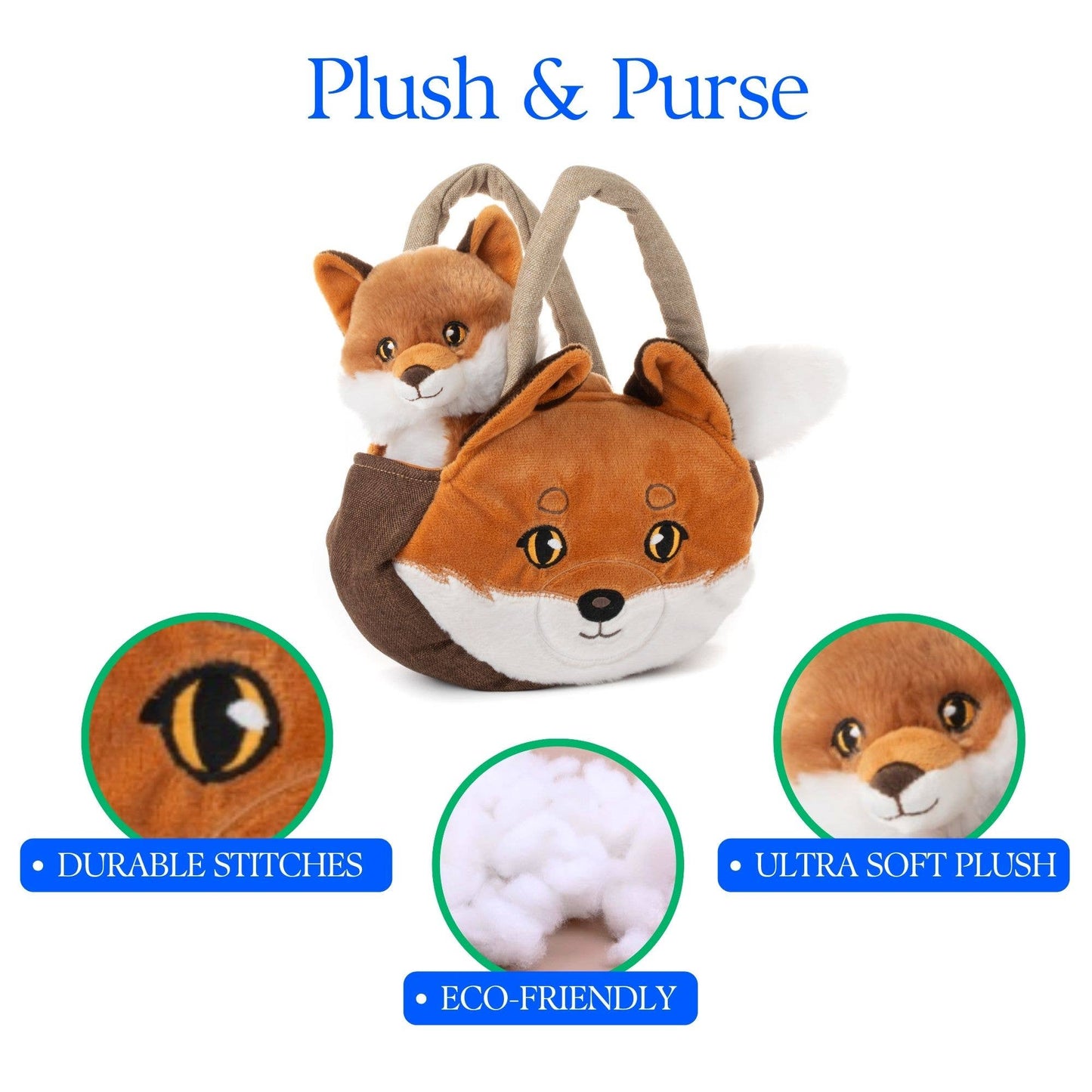 Purse & 9" Plush Red Fox