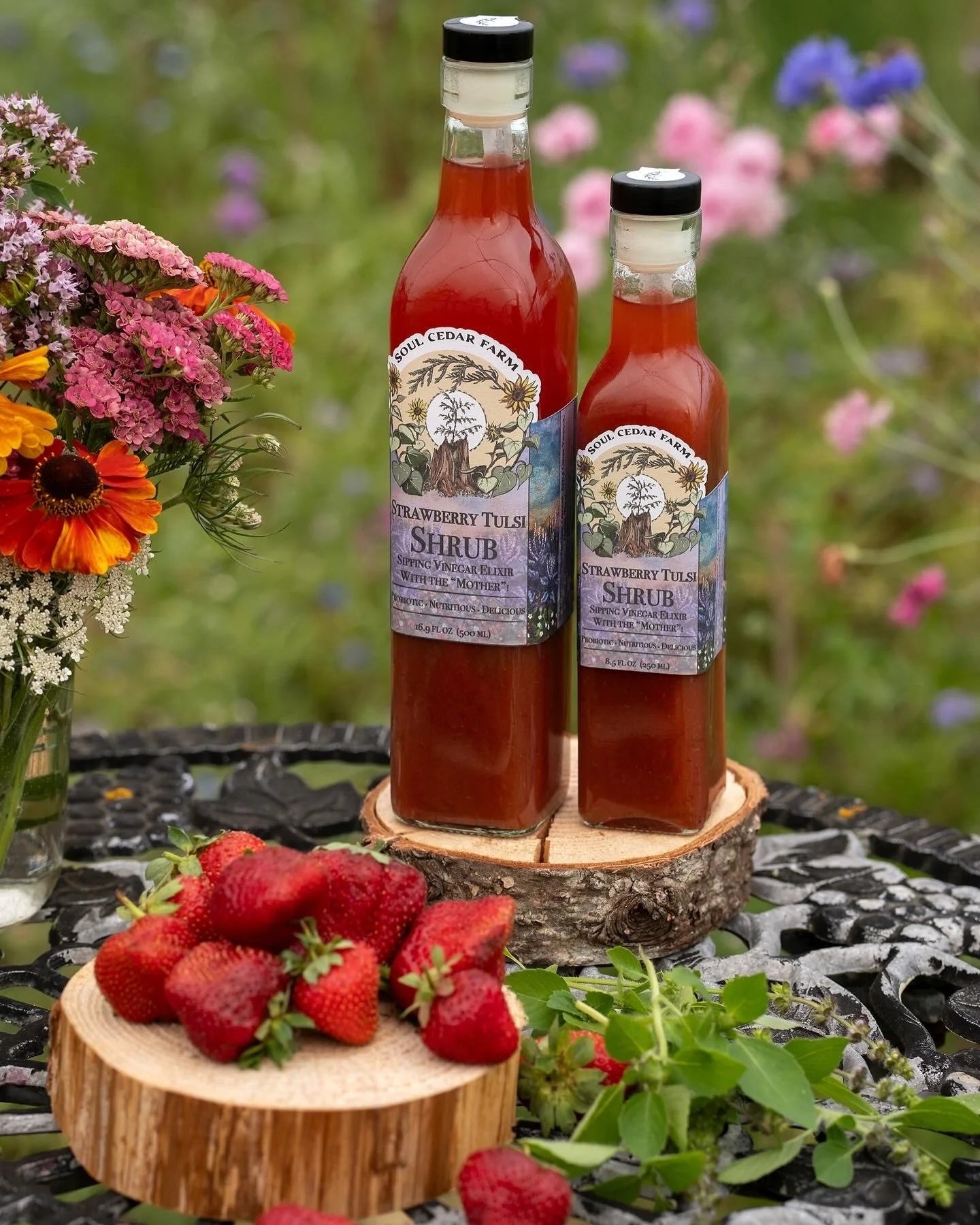 Raspberry Thyme Shrub