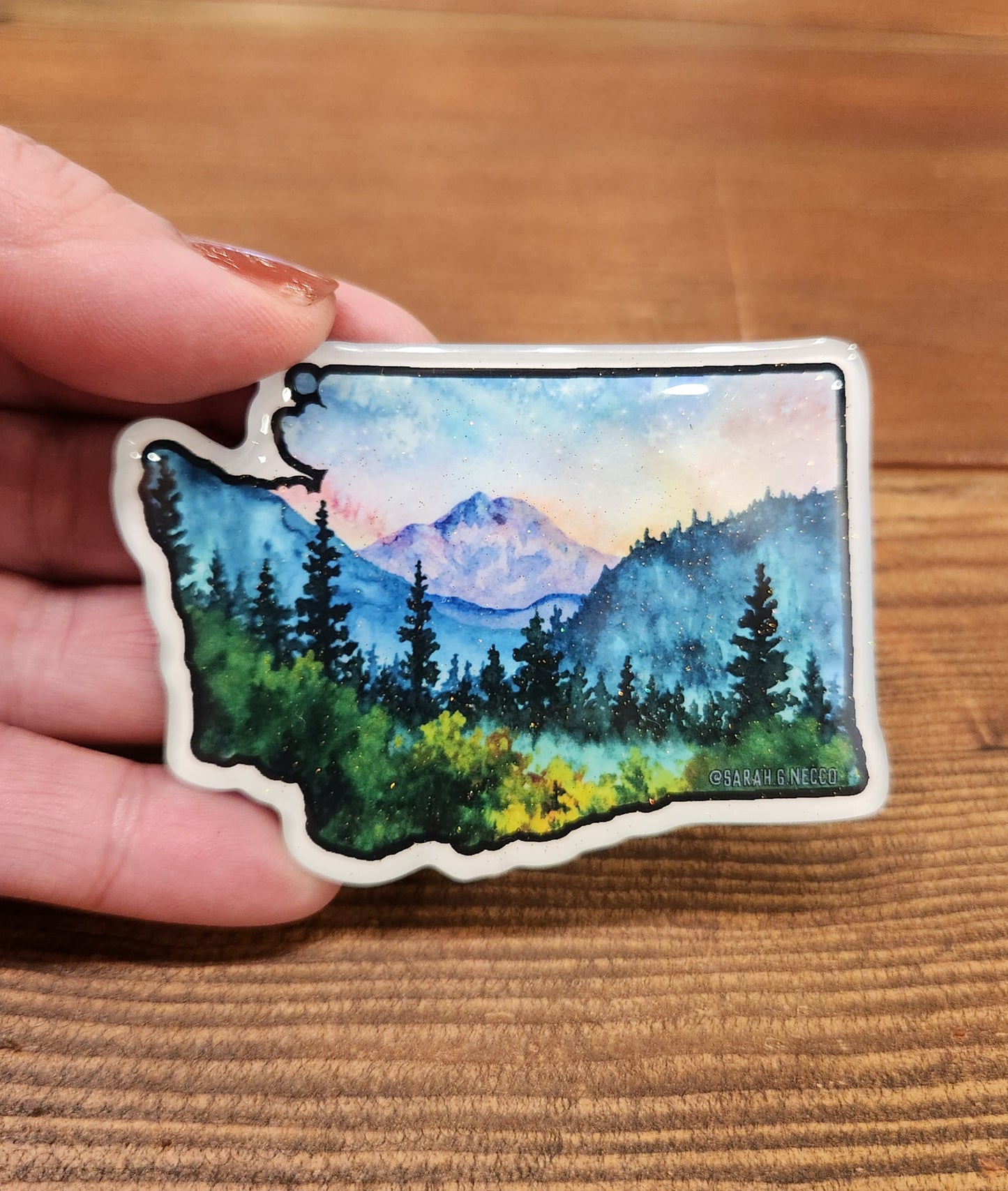 Mt. Rainer Washington Shape Magnet