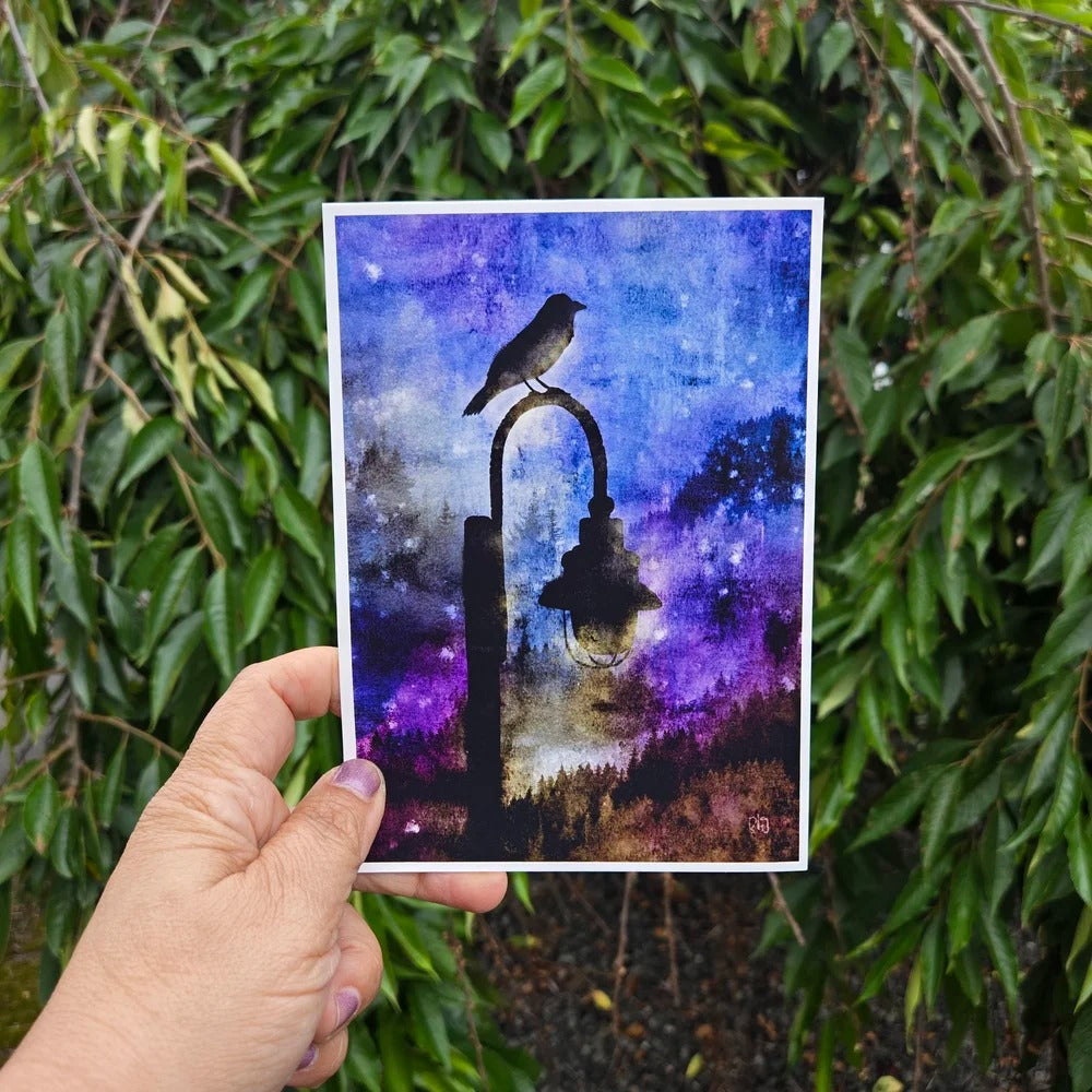 Mystical Crow Art Print 5x7