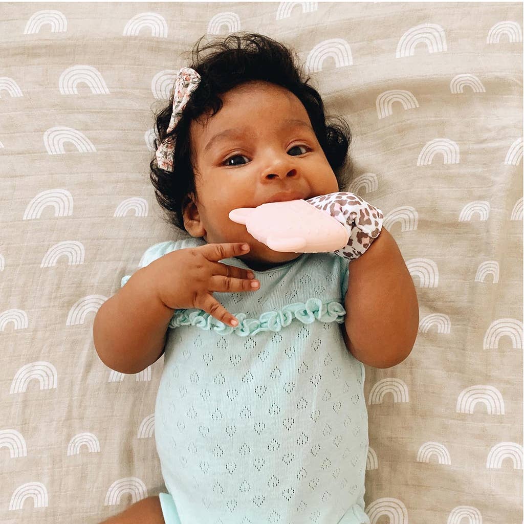 Silicone Teething Mitt Fox