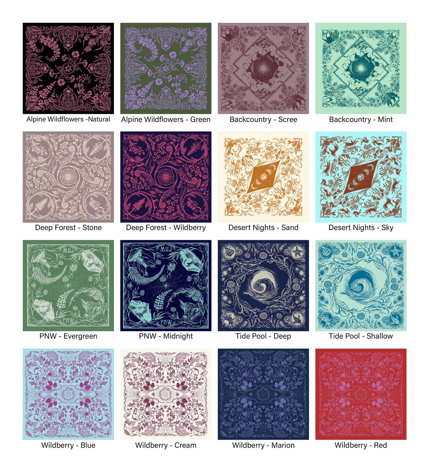 Tide Pool Cotton Bandana - Two Colors