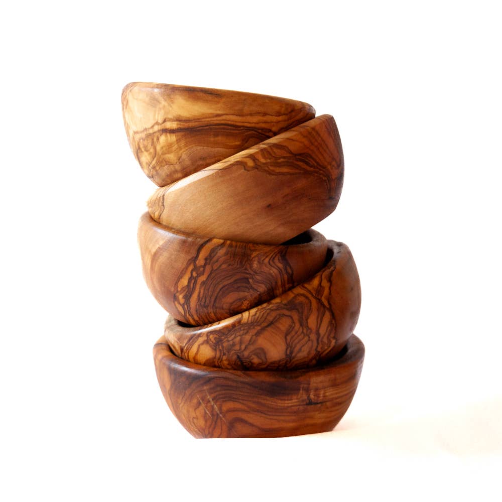 Small Olive Wood Dip Bowl