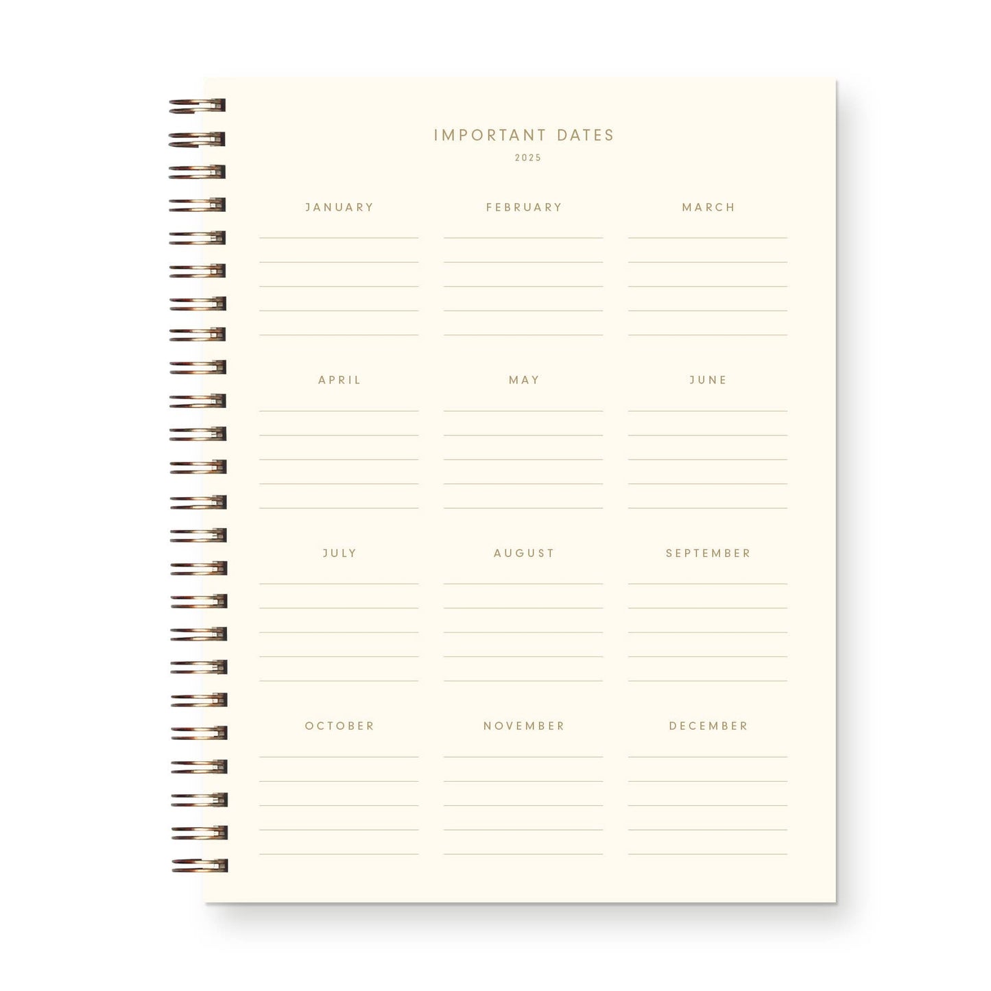 2025 Framed Floral Dated Weekly Planner