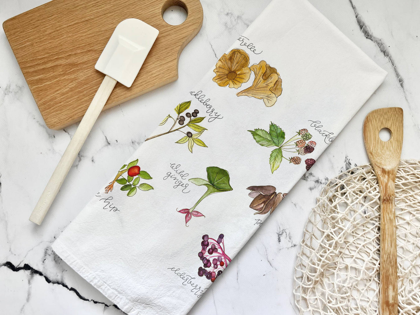 Foraged Foods Tea Towel
