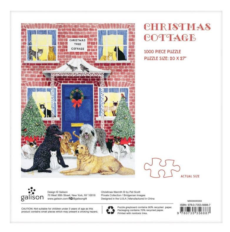 Christmas Cottage Square Boxed 1000 Piece Puzzle