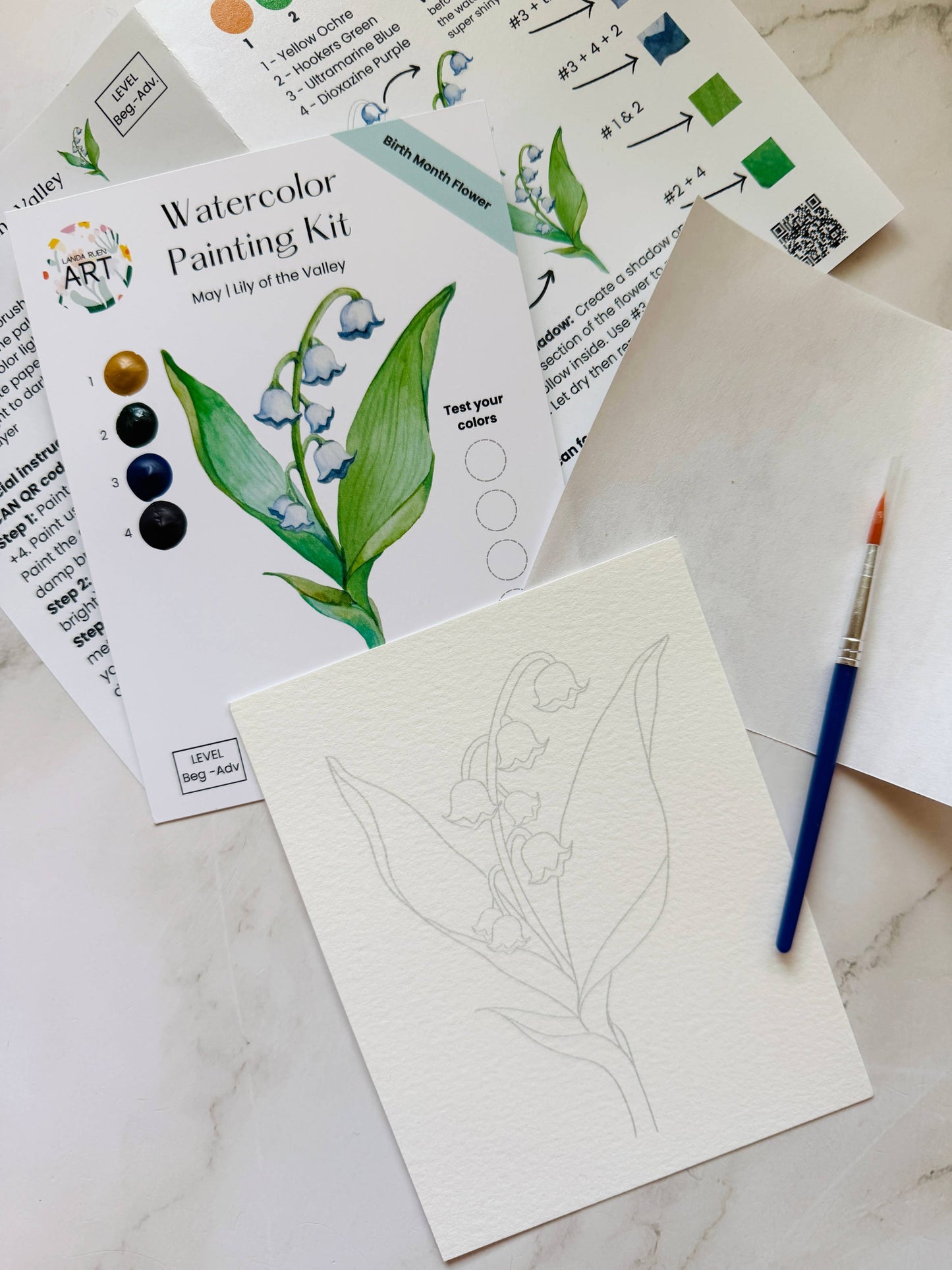 Lily of the Valley Watercolor Kit