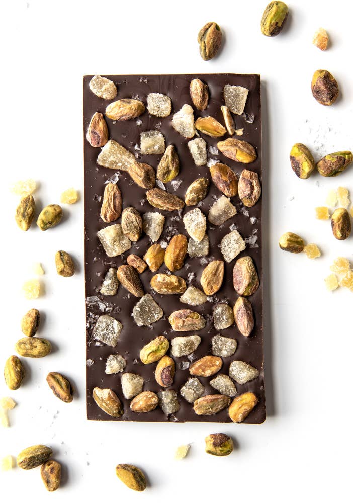 Ginger Pistachio Chocolate Bar