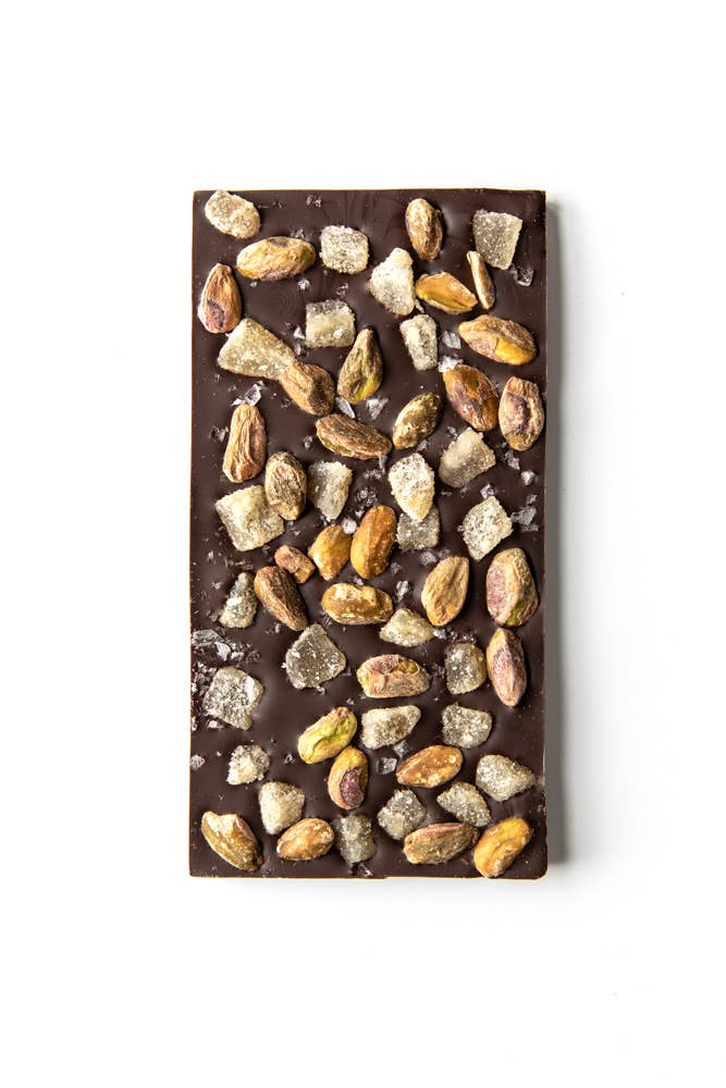 Ginger Pistachio Chocolate Bar