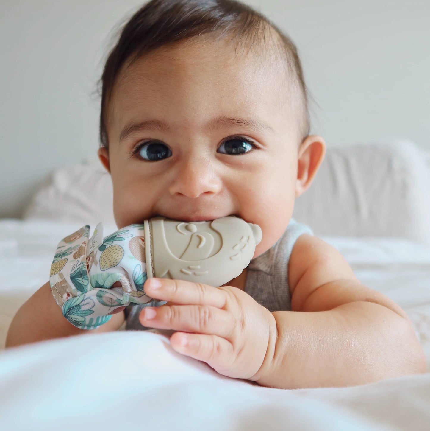 Silicone Teething Mitt Fox