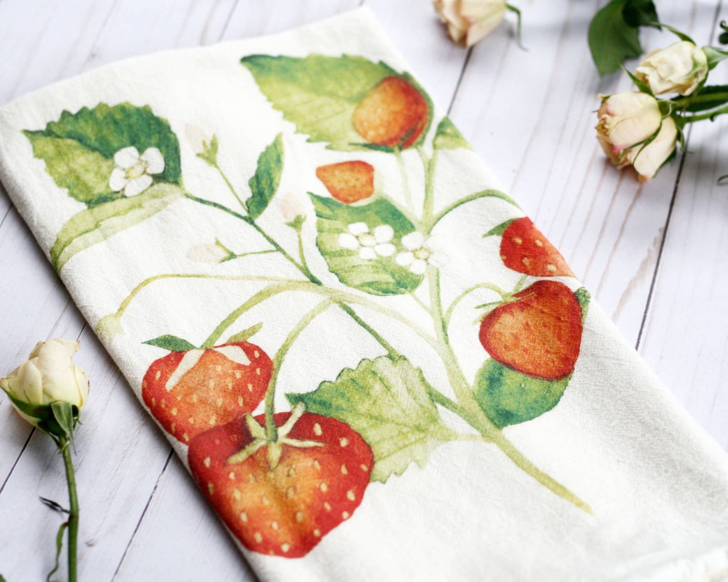 Strawberries Tea Towel