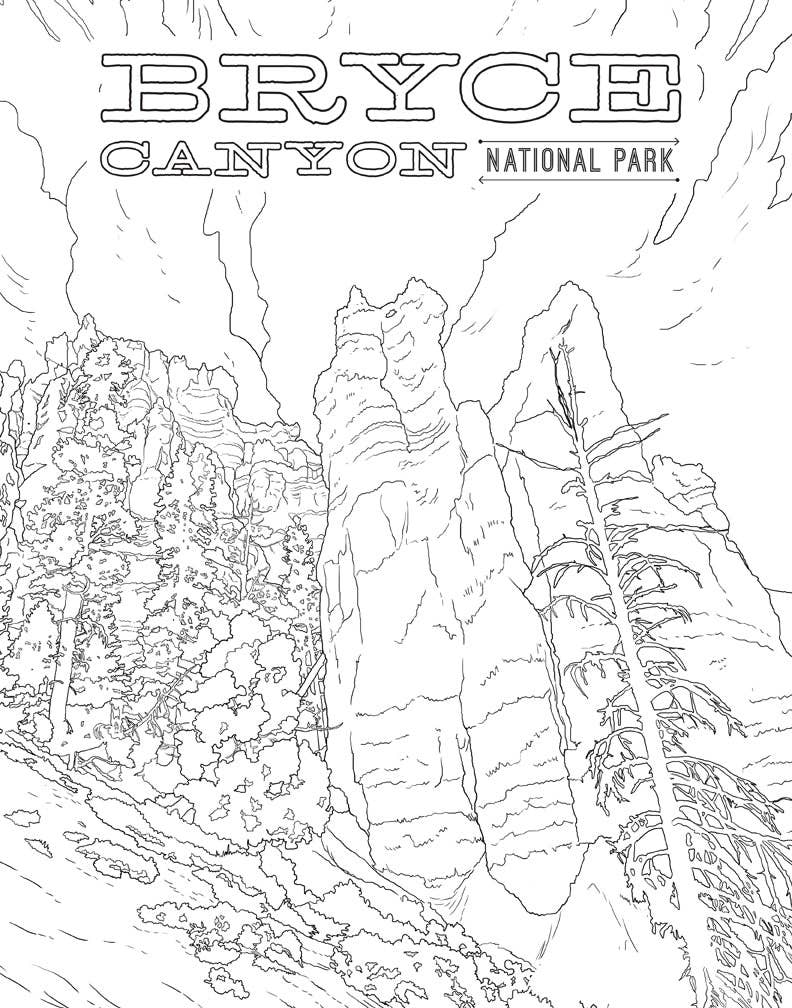 The National Parks Poster Coloring Book