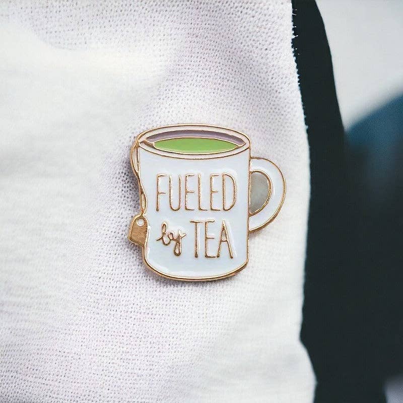 "Fueled By Tea" Teacup Enamel Pin