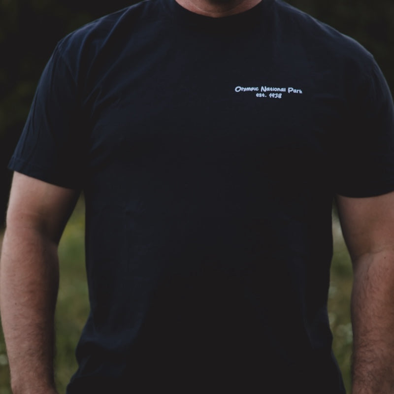 Olympic National Park Icons T-shirt Black
