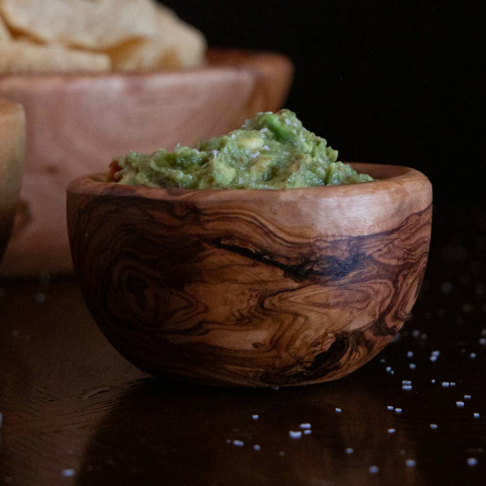 Small Olive Wood Dip Bowl