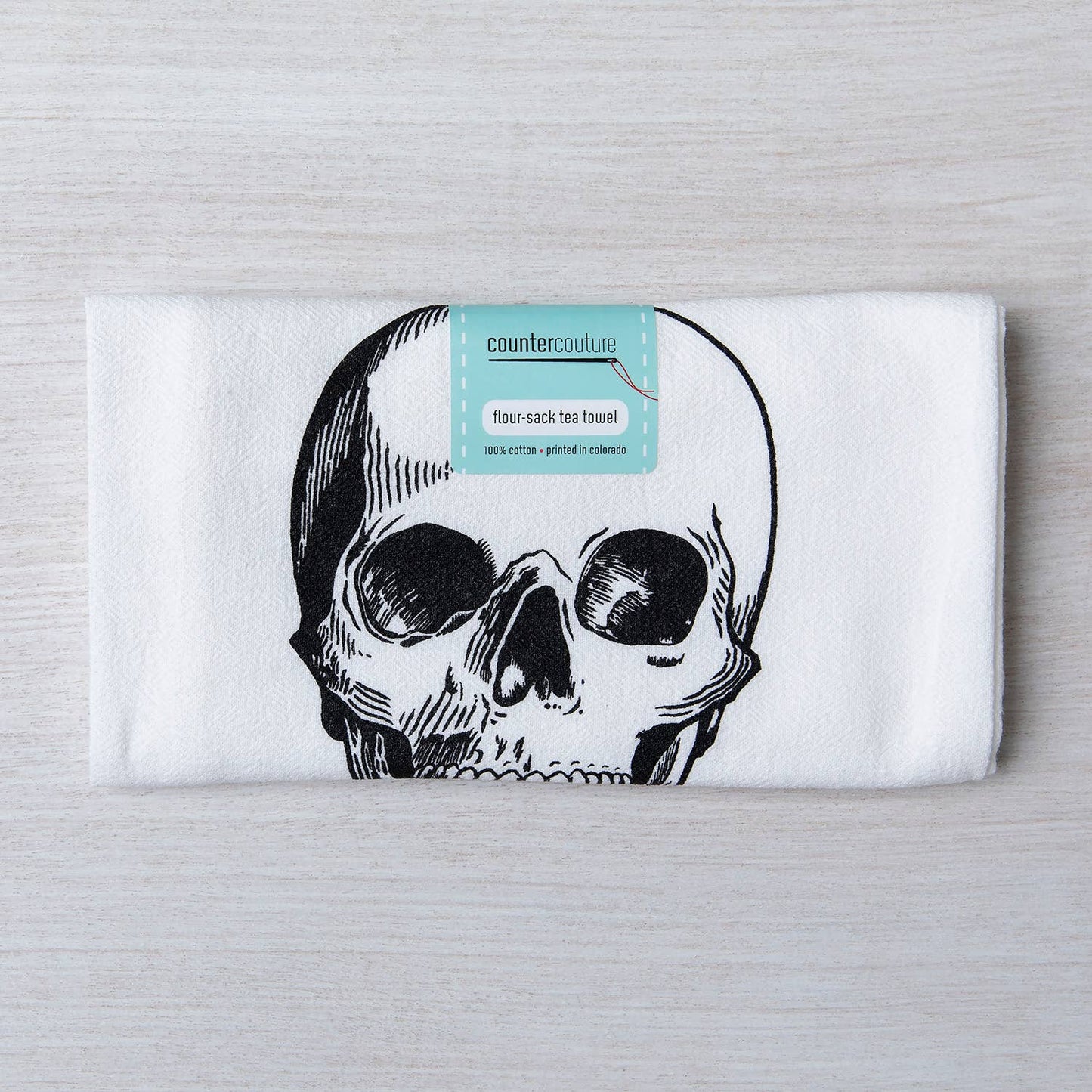 Skull Flour Sack Tea Towel