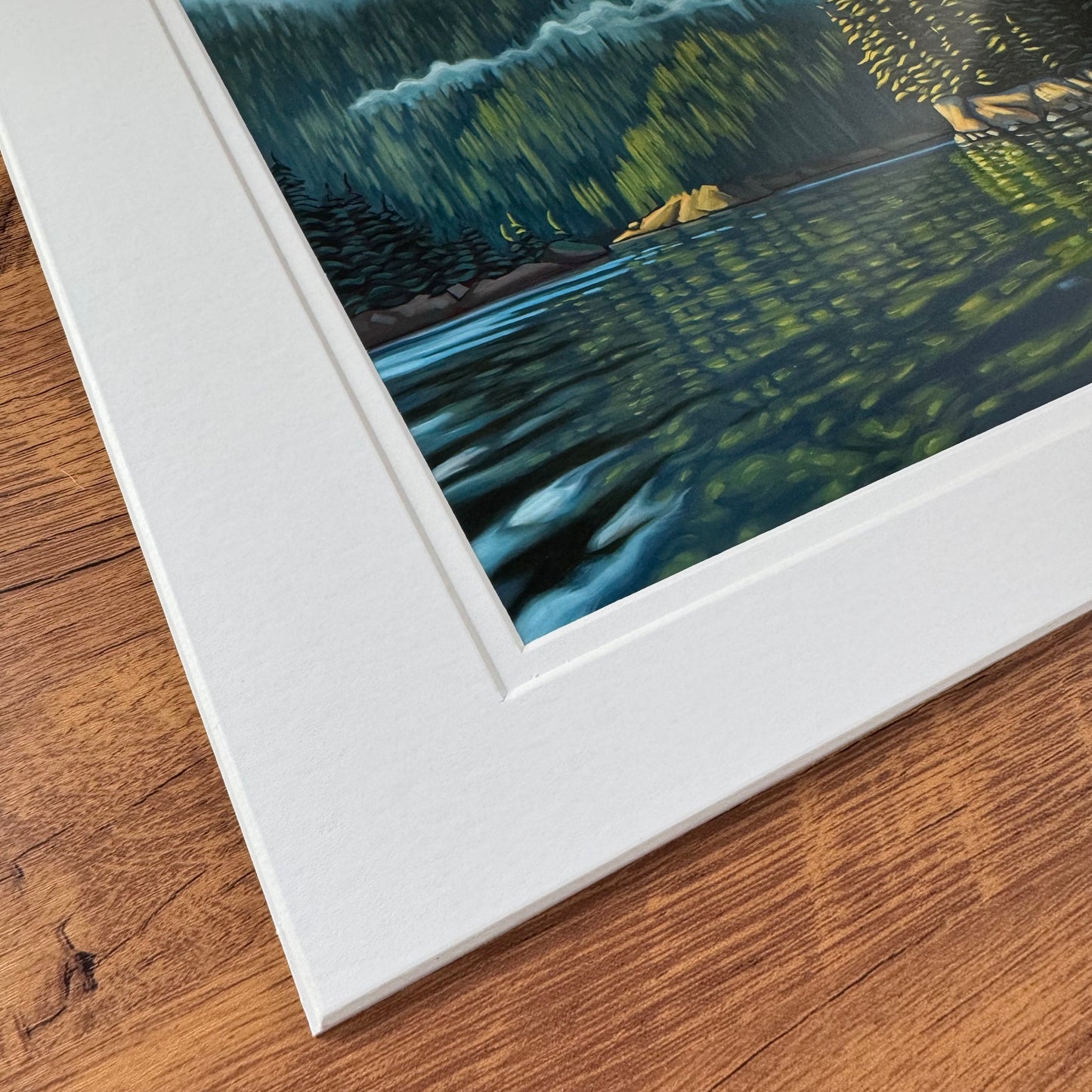 Morning Mist Drifting Through the Trees Print