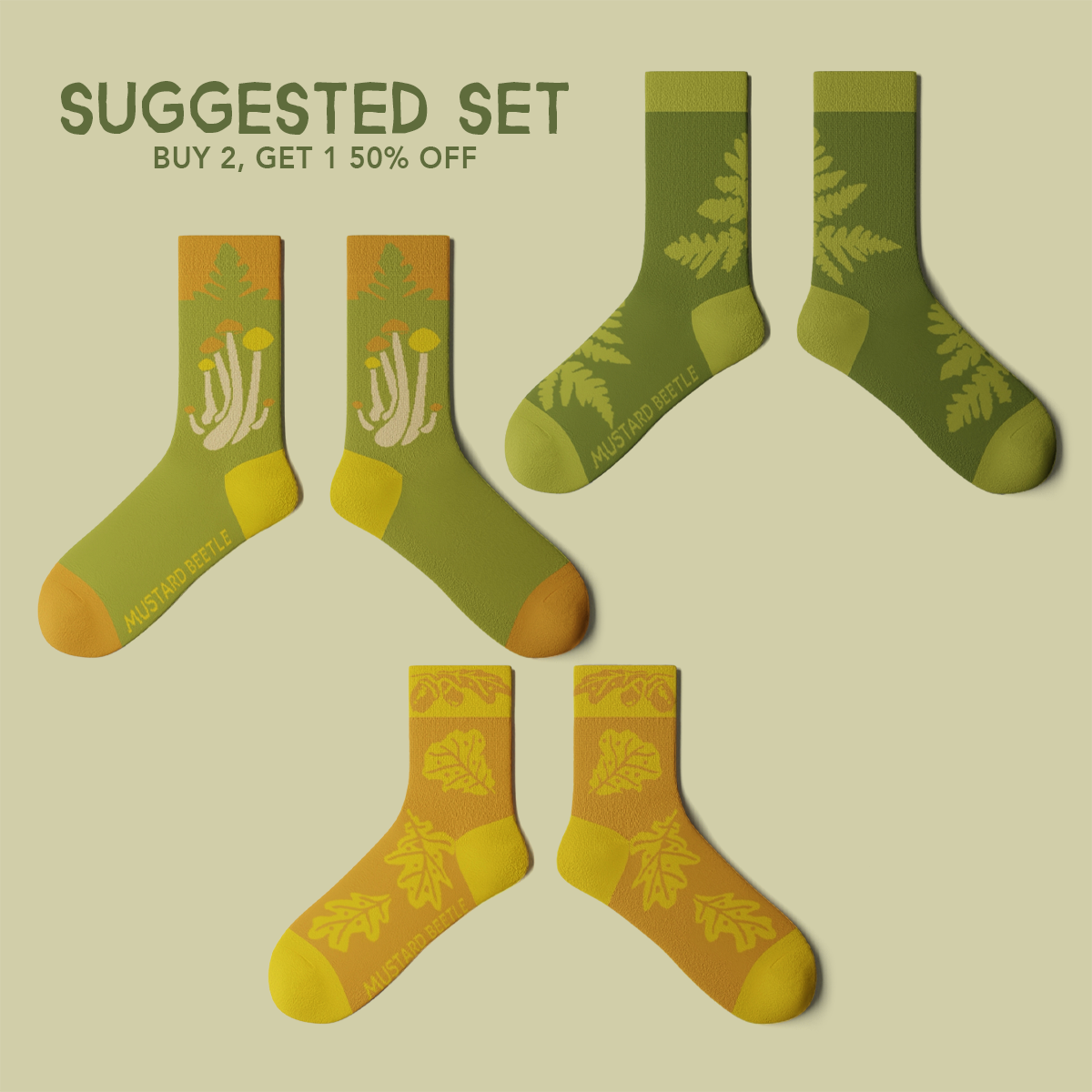 Fern Crew Socks