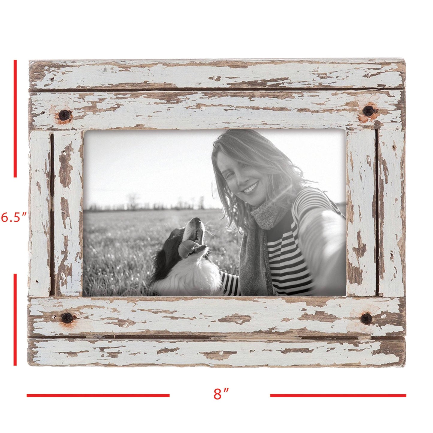 4X6 Heartland Photo Frame White