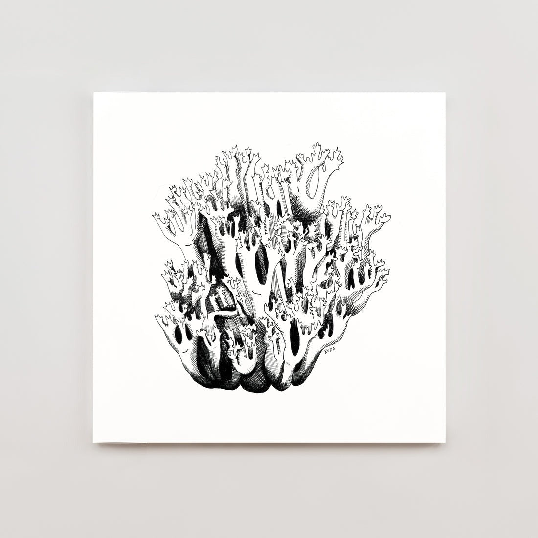 Coral Mushroom Print 8x10