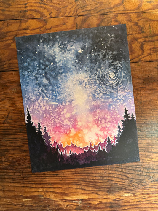 Cosmic Evergreens Print 8x10