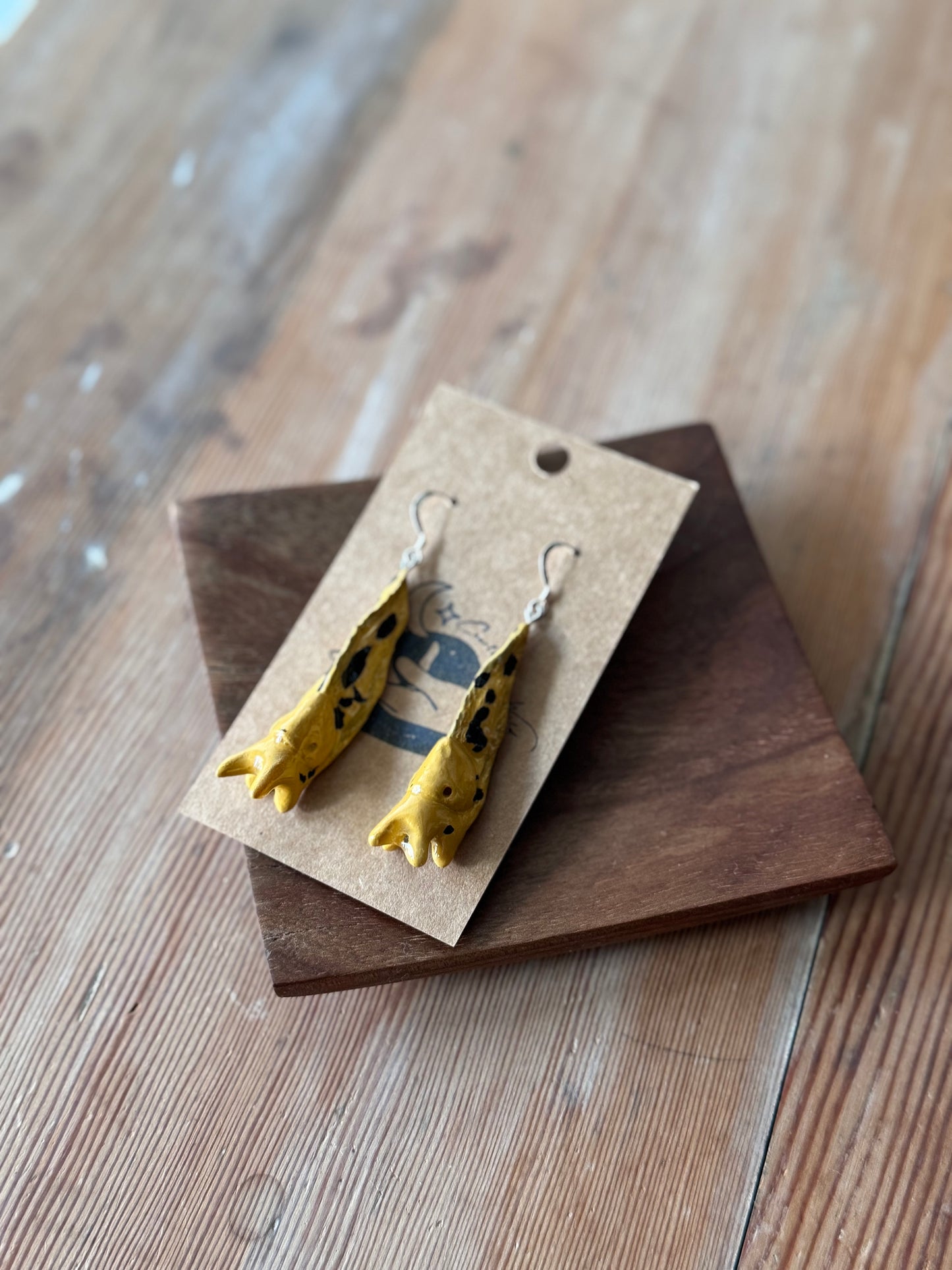 Banana Slug Earrings