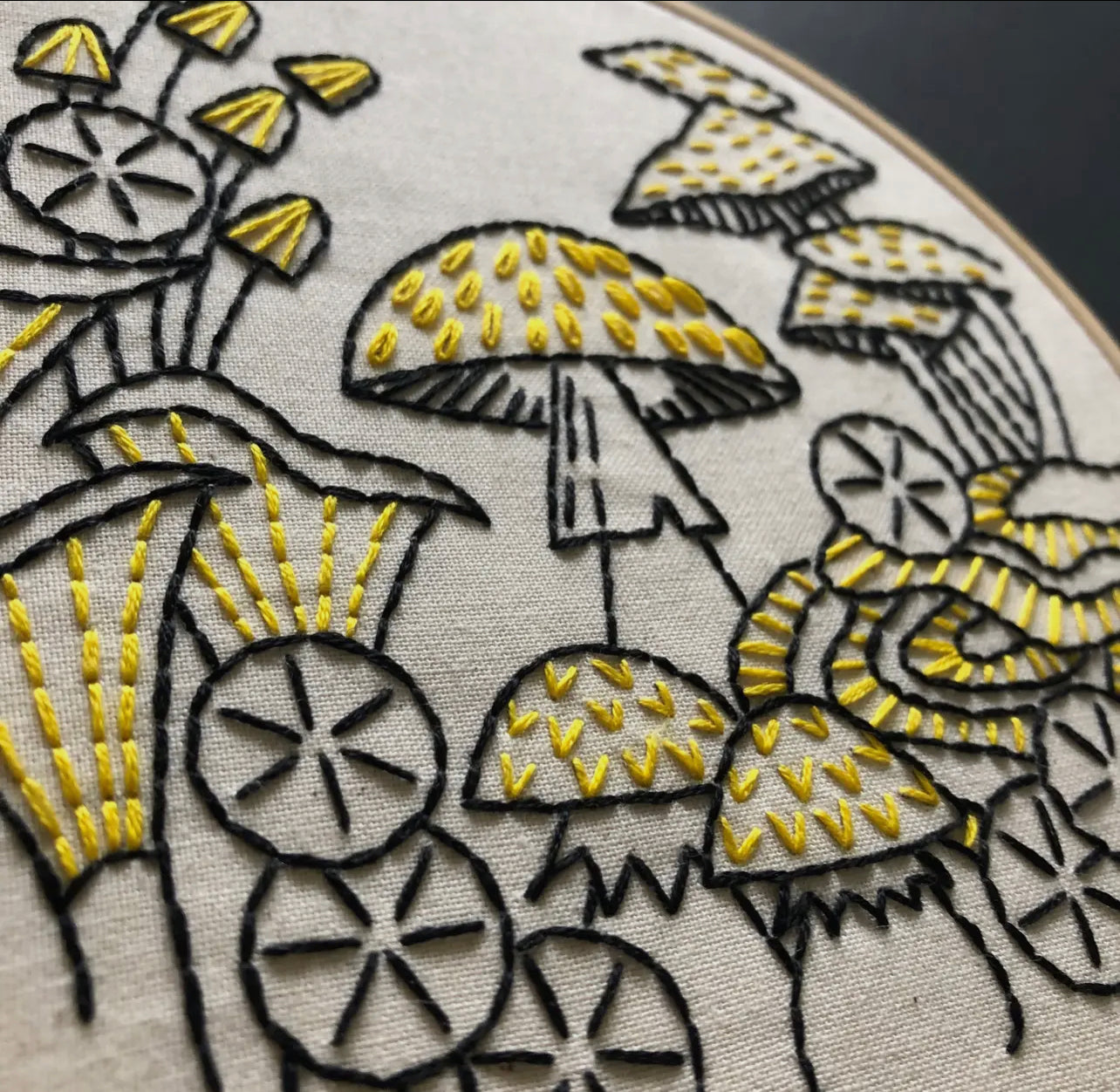 Mushrooms Complete Embroidery Kit