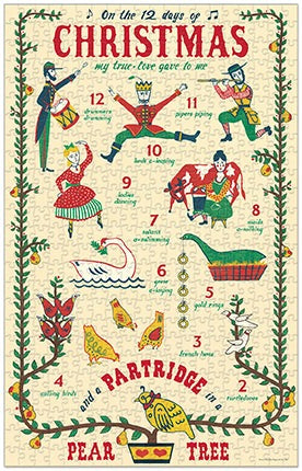 Twelve Days of Christmas 500 Piece Puzzle