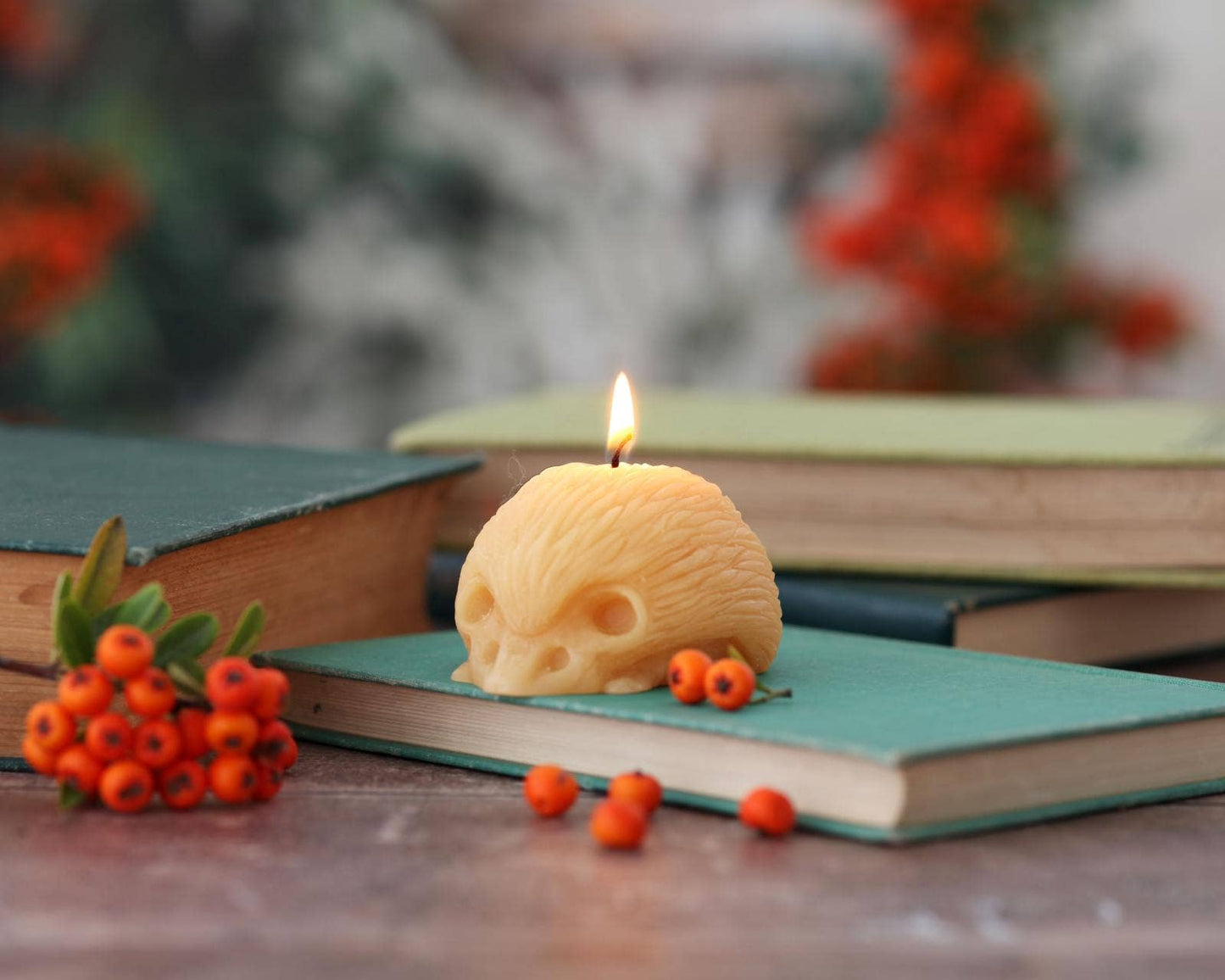 Hedgehog Beeswax Candle