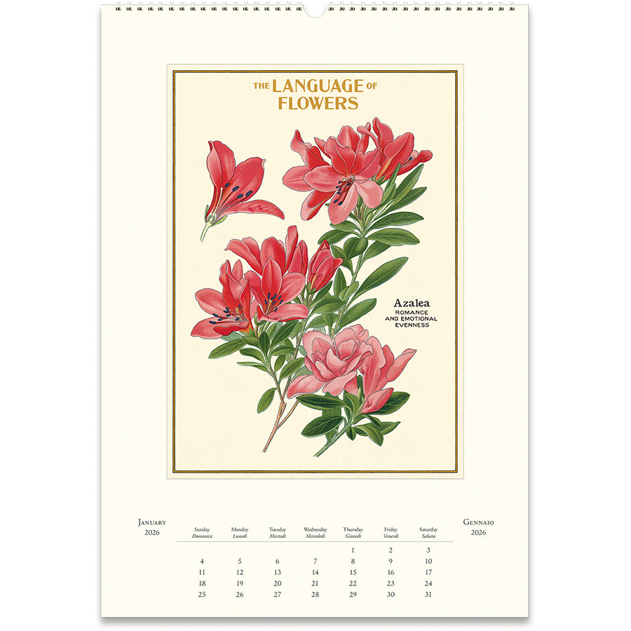 2026 Language of Flowers Wall Calendar