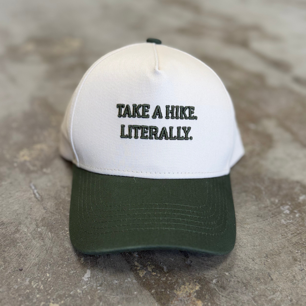 Take A Hike. Literally. Embroidered Trucker Hat