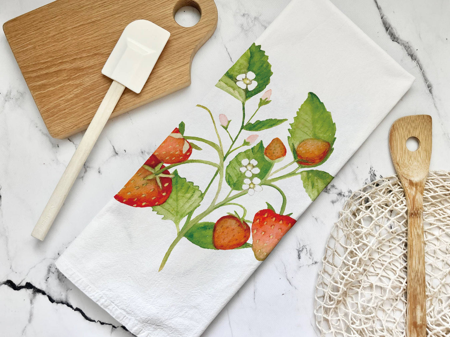 Strawberries Tea Towel