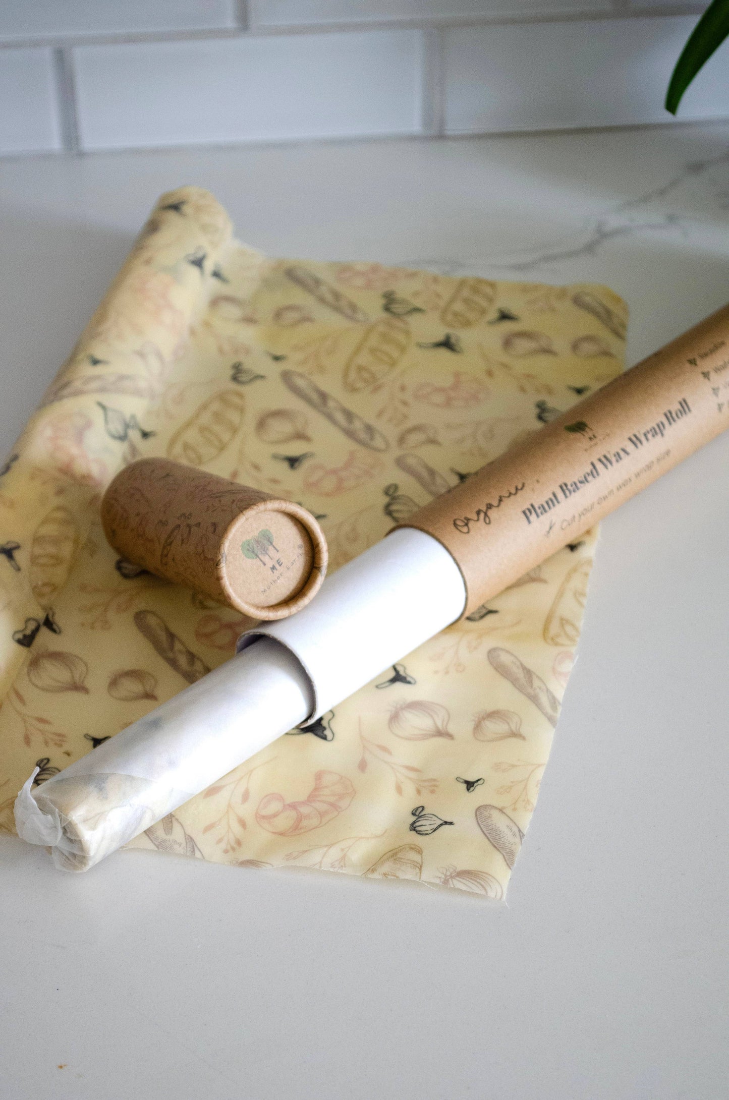 Eco-Friendly Plant-Based Wax Food Wrap Roll