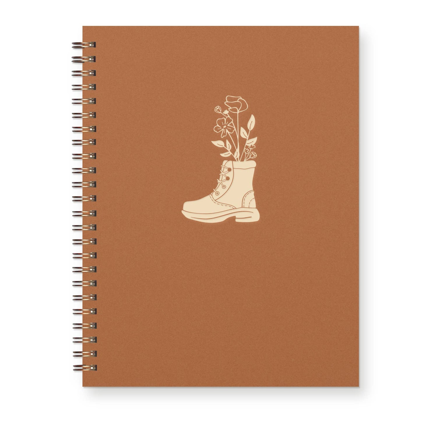 Boot Bouquet Journal : Lined Notebook - Copper