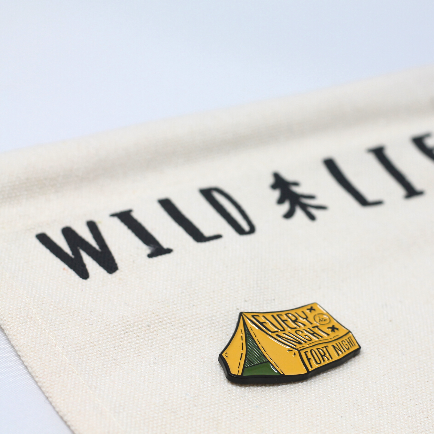 Take Cover Enamel Outdoor Tent Pin
