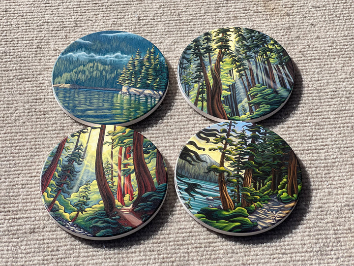 Ceramic Coasters Forest Series