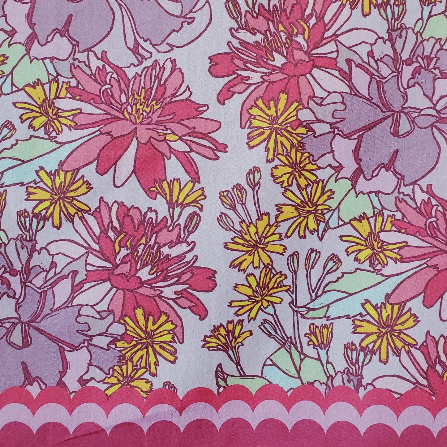 Purple Rose Cotton Tea Towel