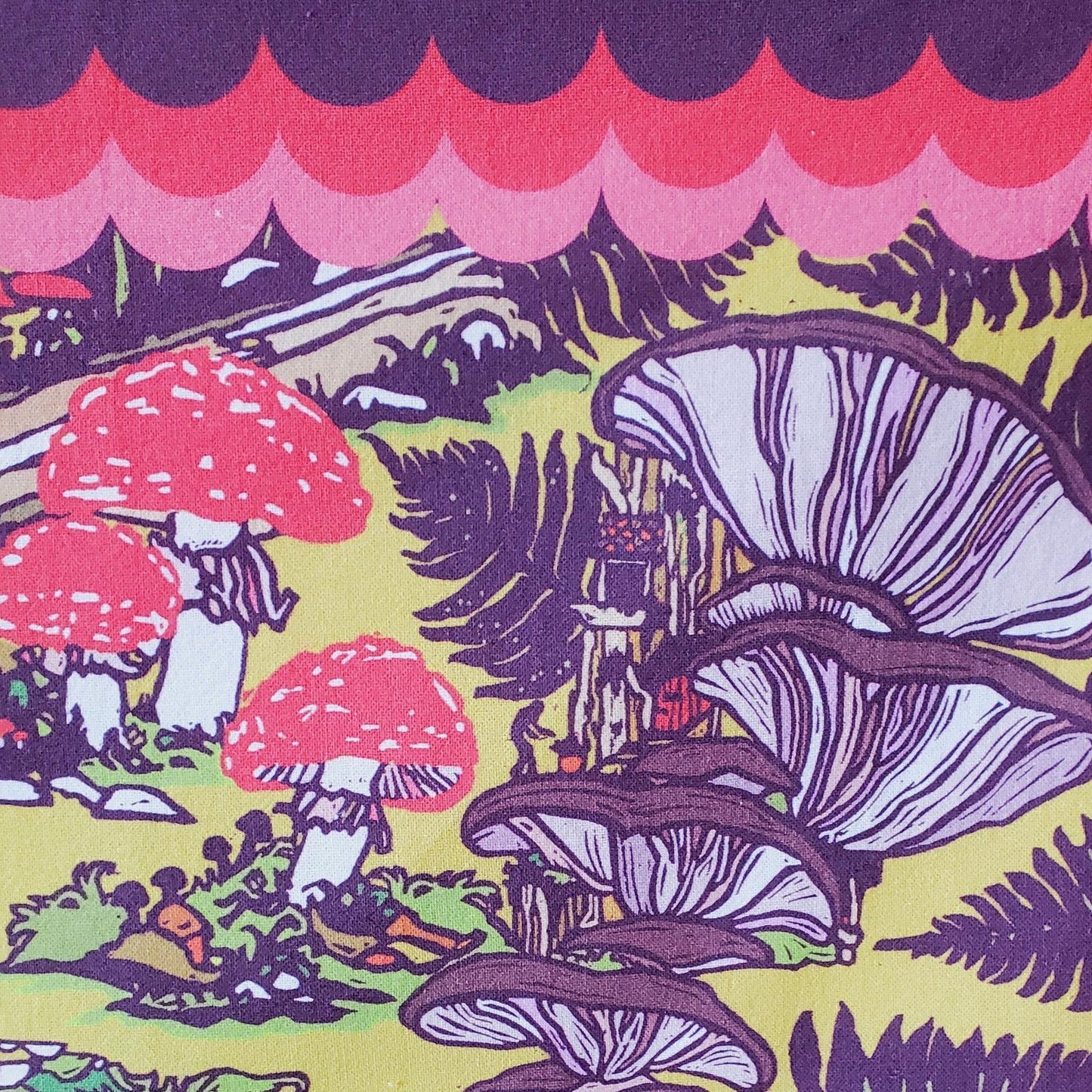 Red Mushroom Cotton Tea Towel