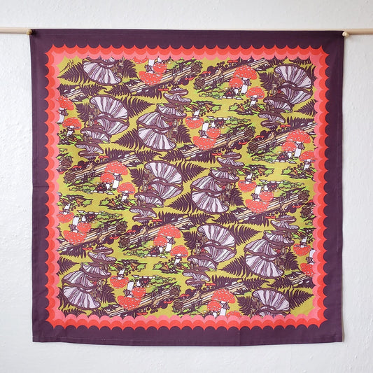 Red Mushroom Cotton Tea Towel