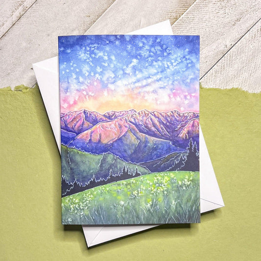 The Olympics at Dusk Card