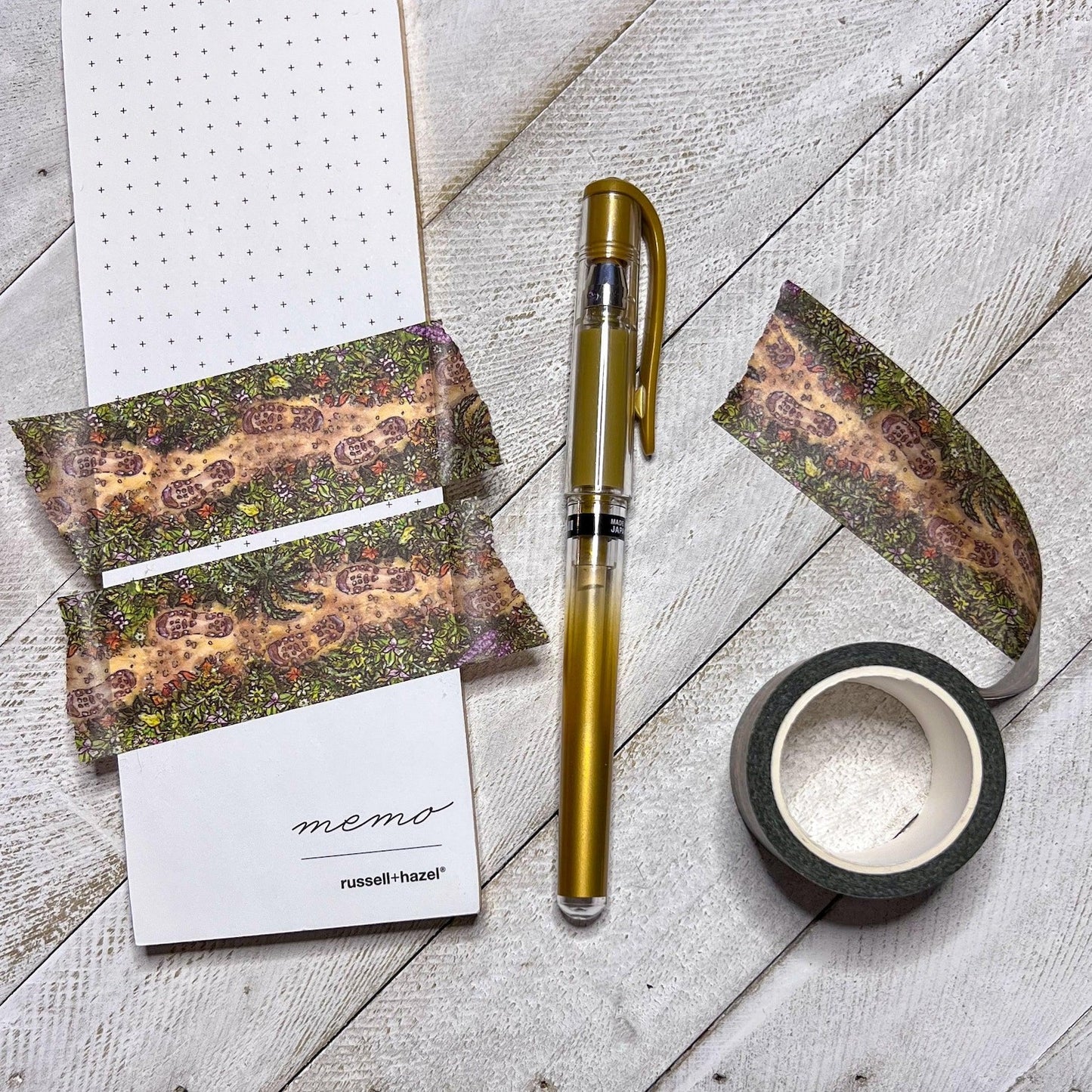 Boot Prints on the Forest Floor Washi Tape