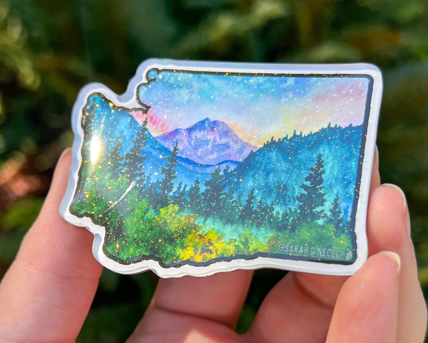 Mt. Rainer Washington Shape Magnet