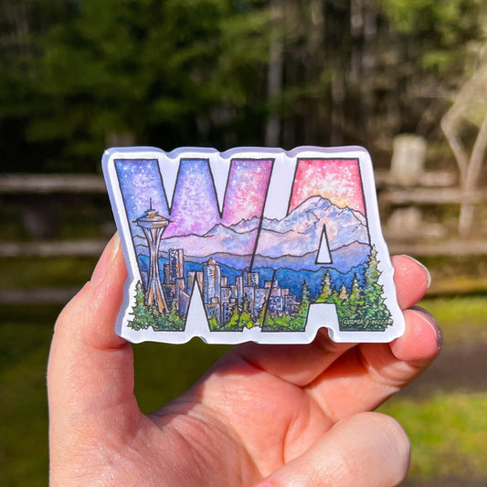 Washington State Landscape Letters Magnet