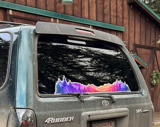 Extra Large Sunset Mountains Sticker