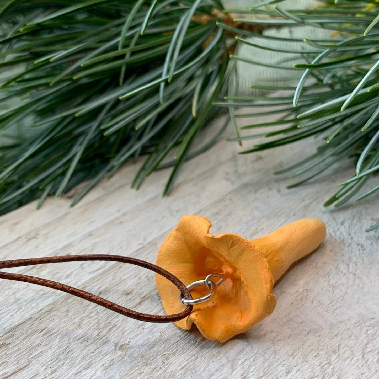 Chanterelle Mushroom Necklace