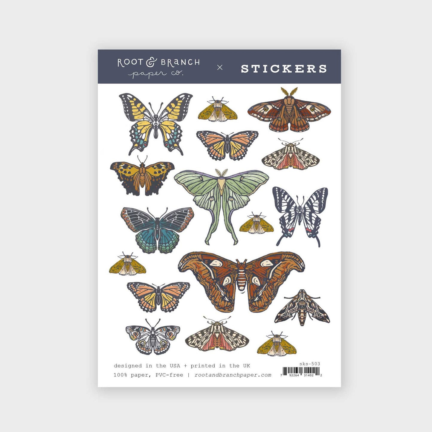 Butterflies + Moths Sticker Sheet
