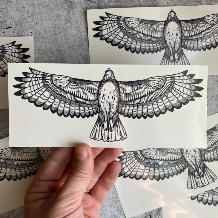 Hawk Temporary Tattoo